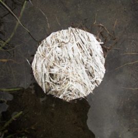 White circle - Soliloguy - documentation of land art created by Annie le Roux