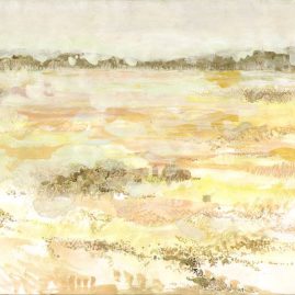 Landscape with pastel colours - painting by Annie le Roux